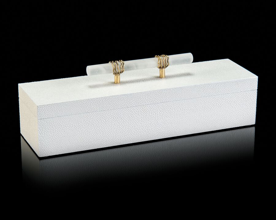 White Box With Alabaster Handle