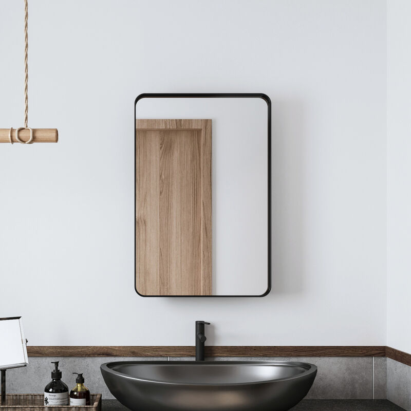 ELEMENT ACE Recessed Metal Framed Medicine Cabinet with Adjustable Shelves and Mirror image number 4