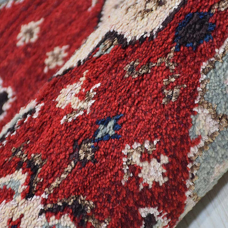 RUGSOTIC CARPETS HAND KNOTTED WOOL & SILK ECO-FRIENDLY ORIENTAL AREA RUGS  - Runner Shape, Classic Oriental Traditional , Low Pile Handmade Area Rugs (AF0116) image number 7
