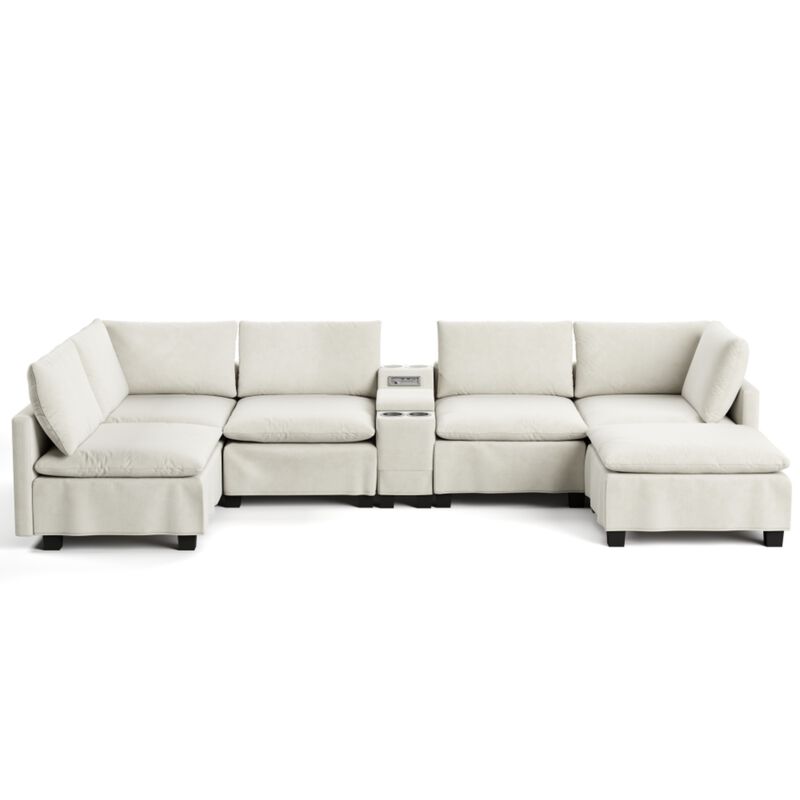Largan U-Shaped Cloud Sectional Sofa image number 0