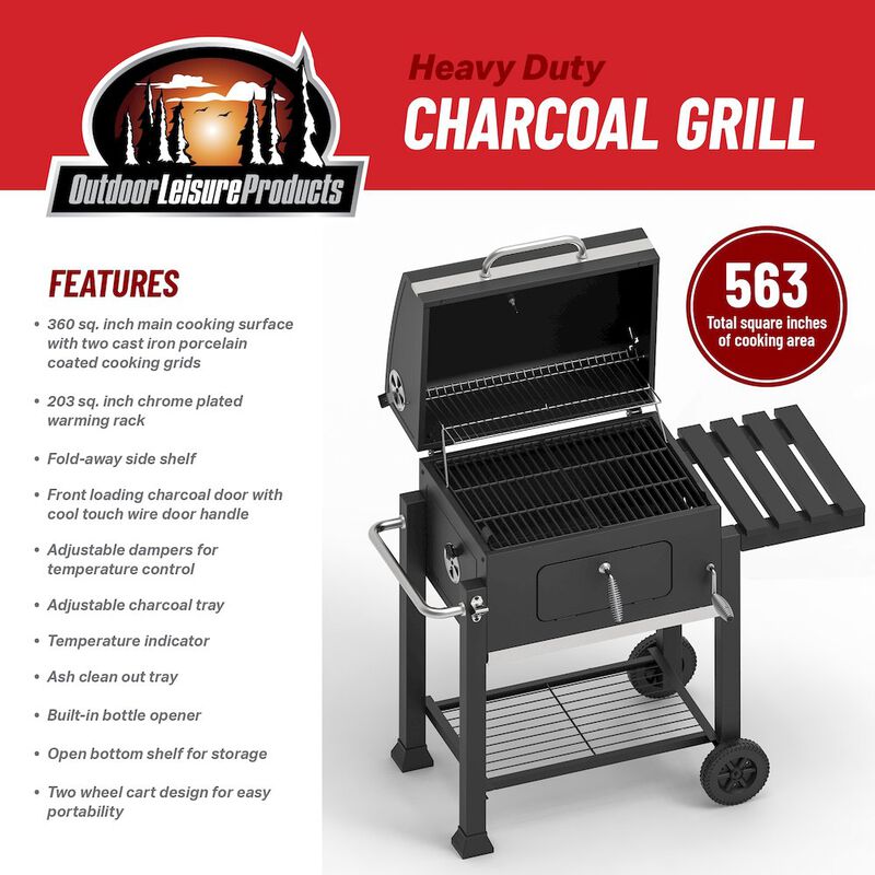 American Furniture Classics CHARCOAL Grill image number 3