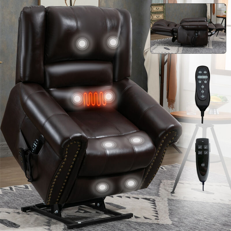 Streamdale 350 lbs Power Lift Recliner with Heat Massage