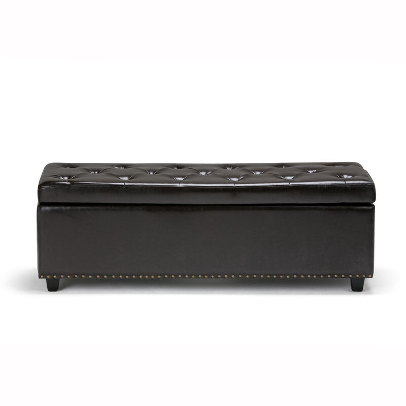 Simpli Home Hamilton Storage Ottoman image number 1