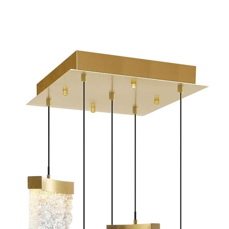 Lava Integrated LED Brass Mini Pendant
