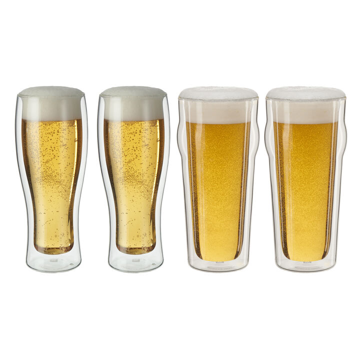 ZWILLING Sorrento 4-pc Double-Wall Pint & Pilsner Glass Set