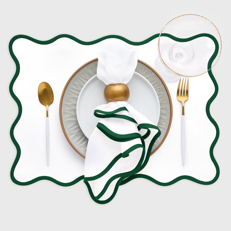 Linen Placemats - Giselle Scallop Edge image number 1