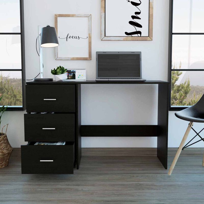 Modern Computer Desk with Two Storage Drawers for Home Office or Study