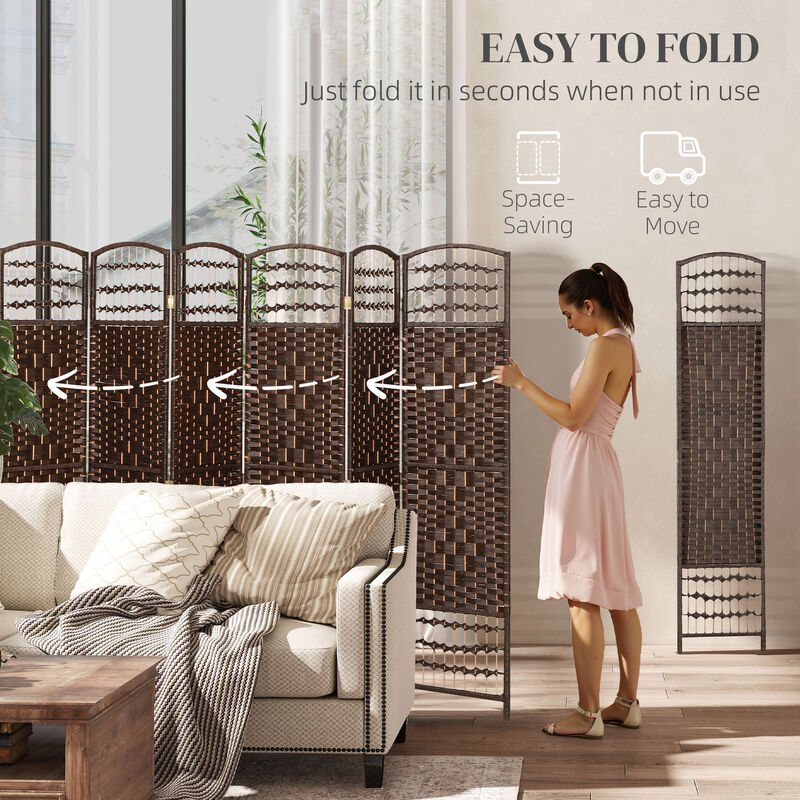 Hivvago Compact 8-Panel Folding Privacy Screen for Home and Office image number 3