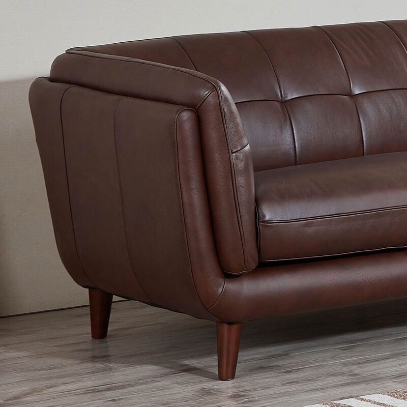 Solana Top Grain Leather Loveseat