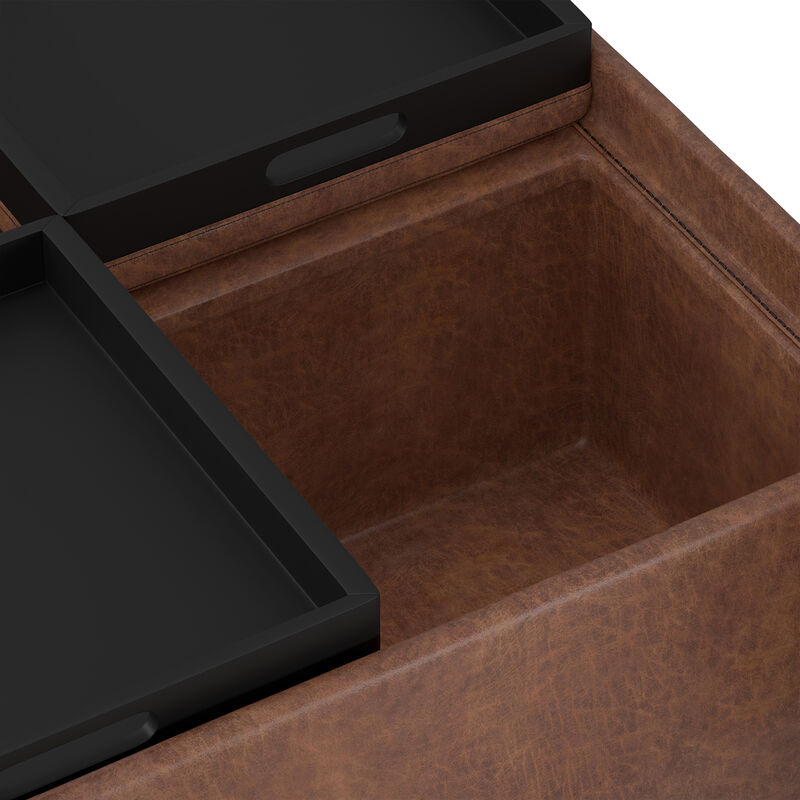 Avalon Square Coffee Table Storage Ottoman