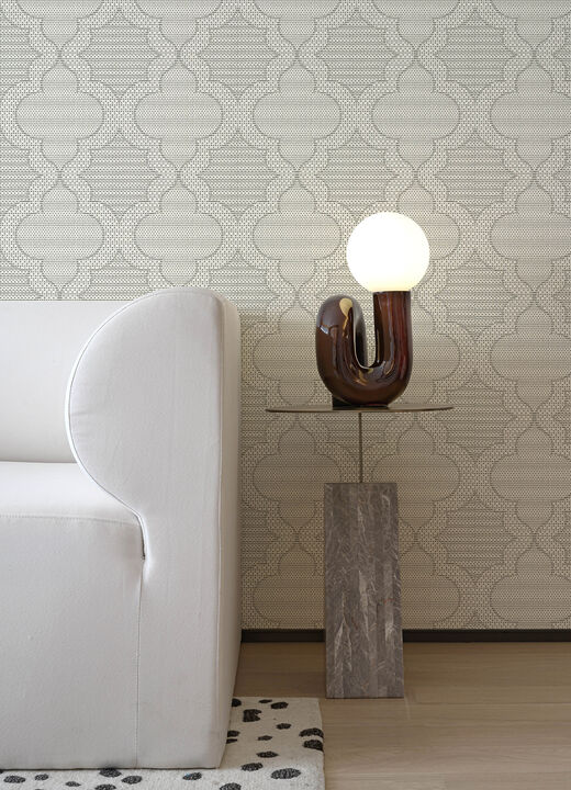 Ernest Charcoal Quilted Quatrefoil Wallpaper (Set of 2)