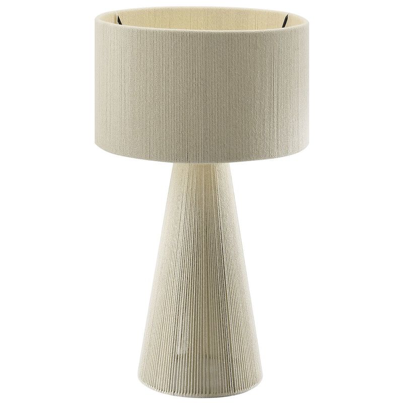 Gia Handwoven Cotton Thread Striped or Plain Table Lamp image number 3