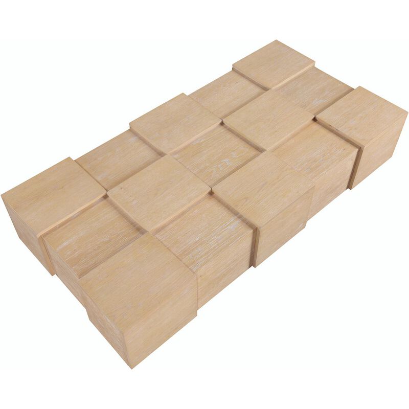 Meridian Furniture Anzio Natural Oak Veneer Coffee Table