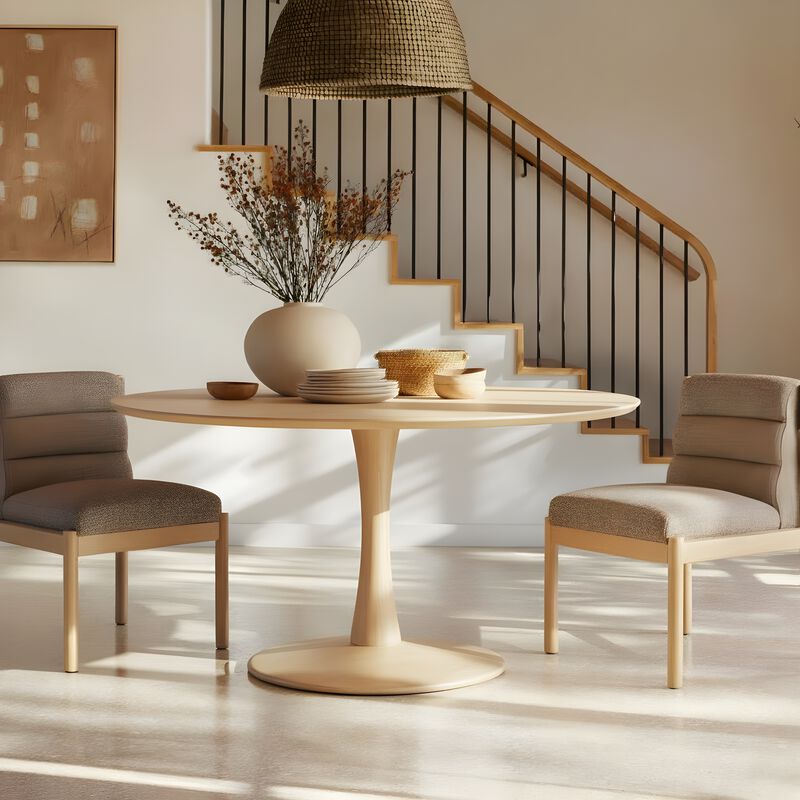 Meridian Furniture Tulip Natural Oak Dining Table image number 1