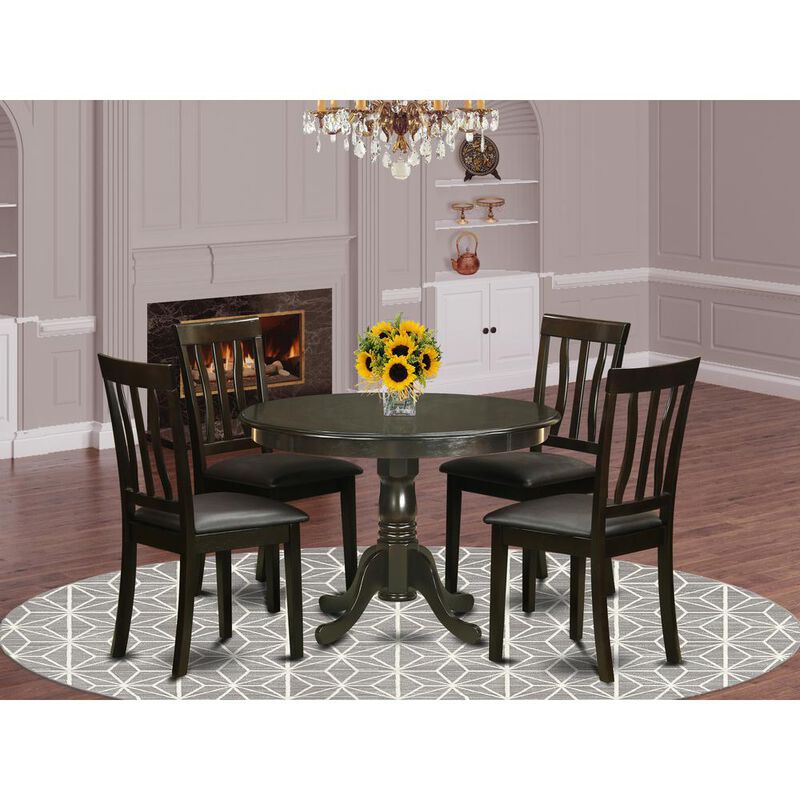East West Furniture 5  Pc  small  Kitchen  Table  and  Chairs  set--small  Kitchen  Table  and  4  dinette  Chairs.