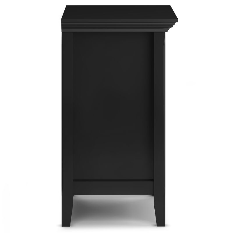 Amherst SOLID WOOD 24 inch Wide Traditional Bedside Nightstand Table in Black