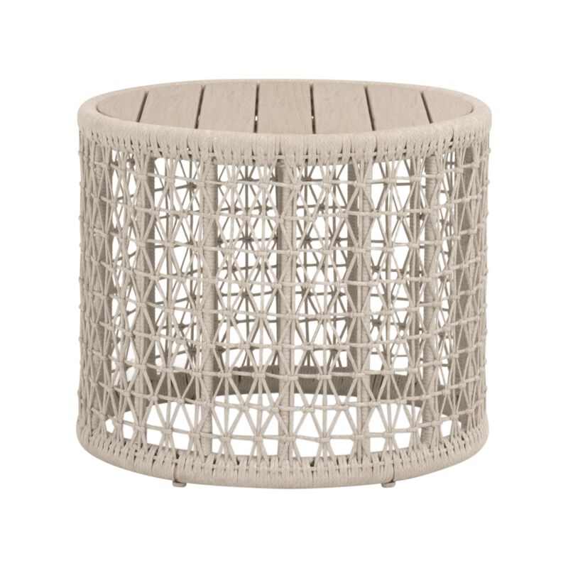 Knit Outdoor Round End Table image number 0
