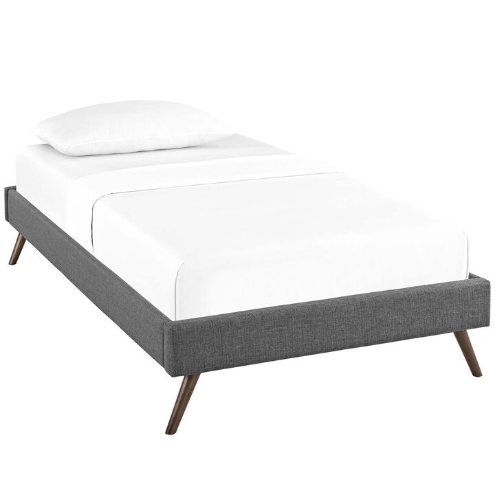Modway - Loryn Twin Fabric Bed Frame with Round Splayed Legs