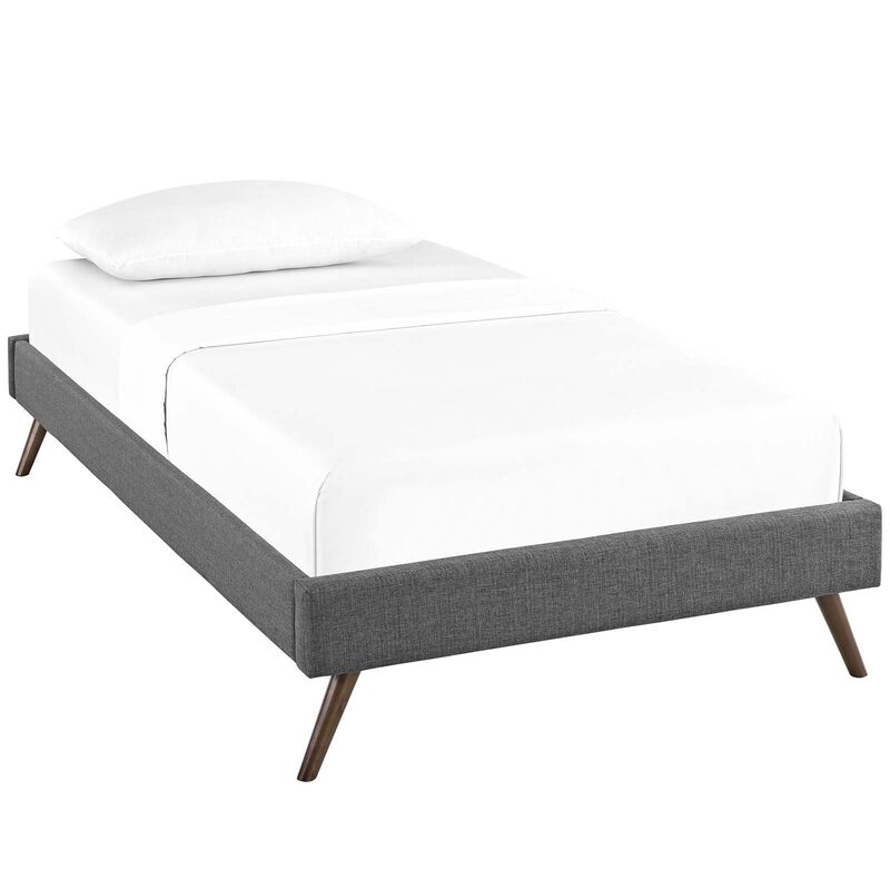 Modway - Loryn Twin Fabric Bed Frame with Round Splayed Legs