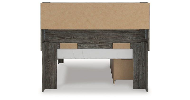 Frandern Full Bookcase Panel Bed with Storage image number 7