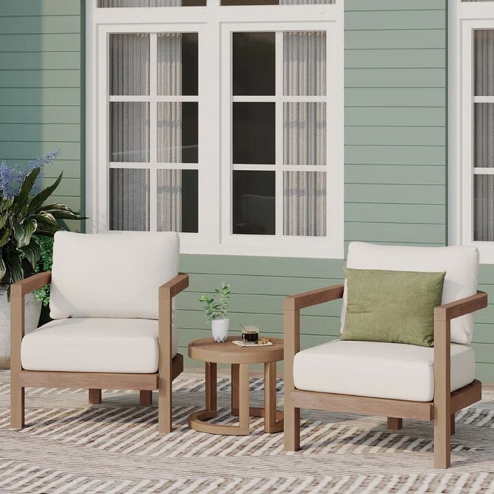 Merax Outdoor Furniture Conversation Seat with 1 Table