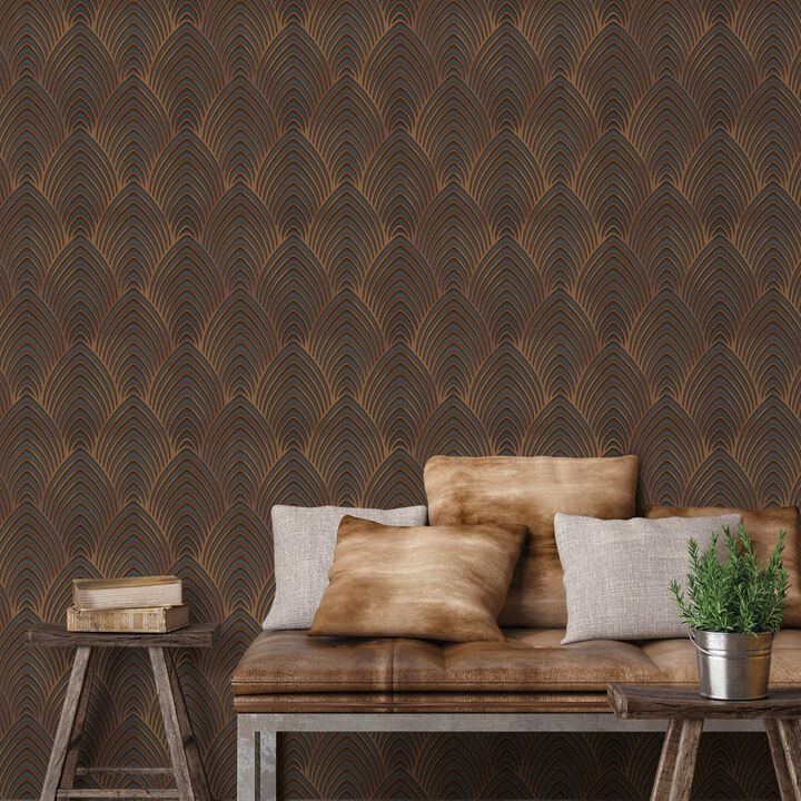 Utopia Beige Arch Array Textured Wallpaper G68018
