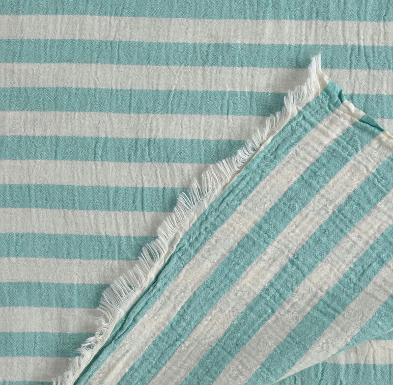 Textile Muslin Striped Cotton Full Coverlet