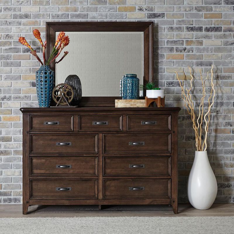 Liberty Furniture Saddlebrook Mirror in Tobacco image number 4