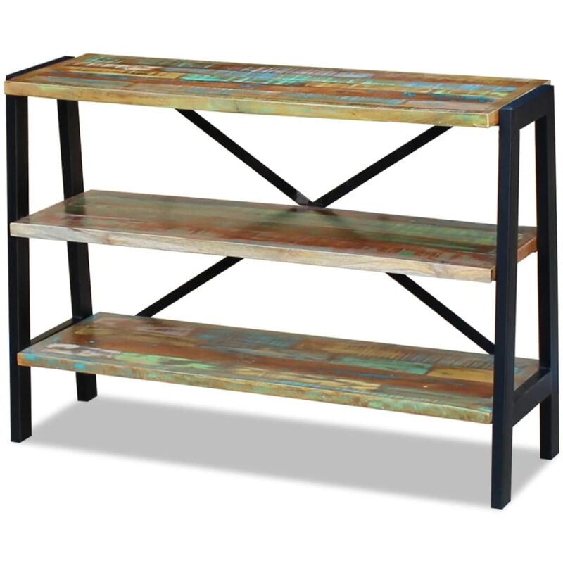 vidaXL Console 3 Shelves Solid Reclaimed Wood