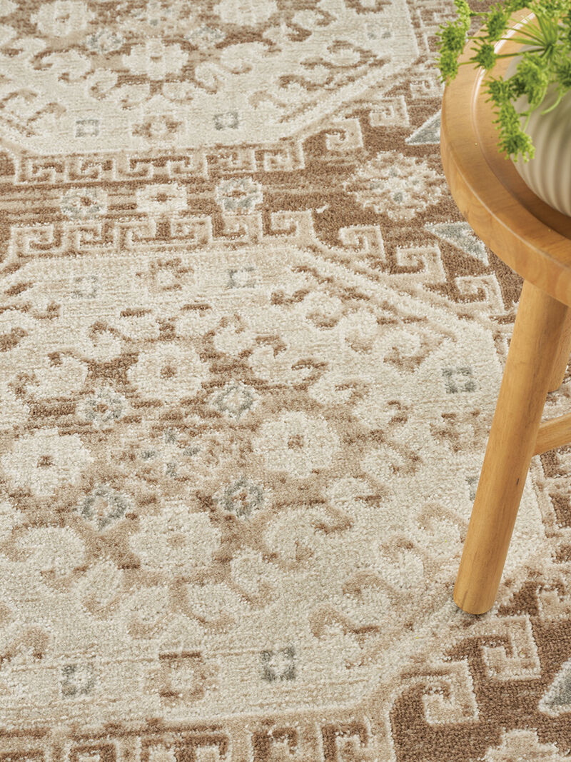 Serenity Home SRH01 Ivory/Mocha 9' x 12' Rug