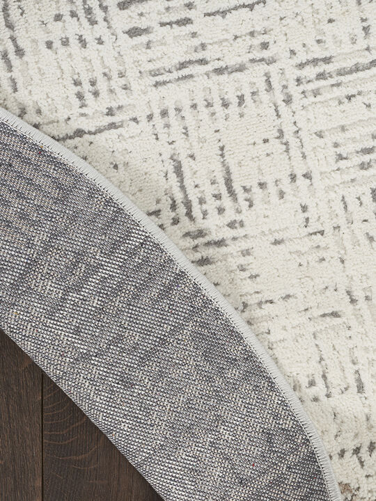 Elation ETN05 Ivory/Gray 5'3" x 7'3" Rug