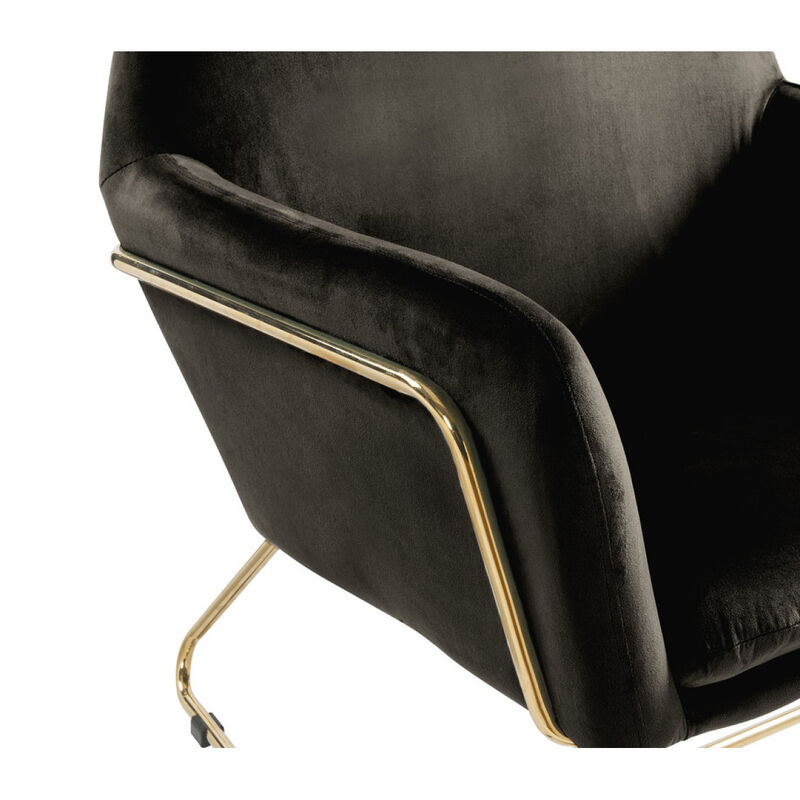 Streamdale Keira Velvet Accent Chair With Metal Base