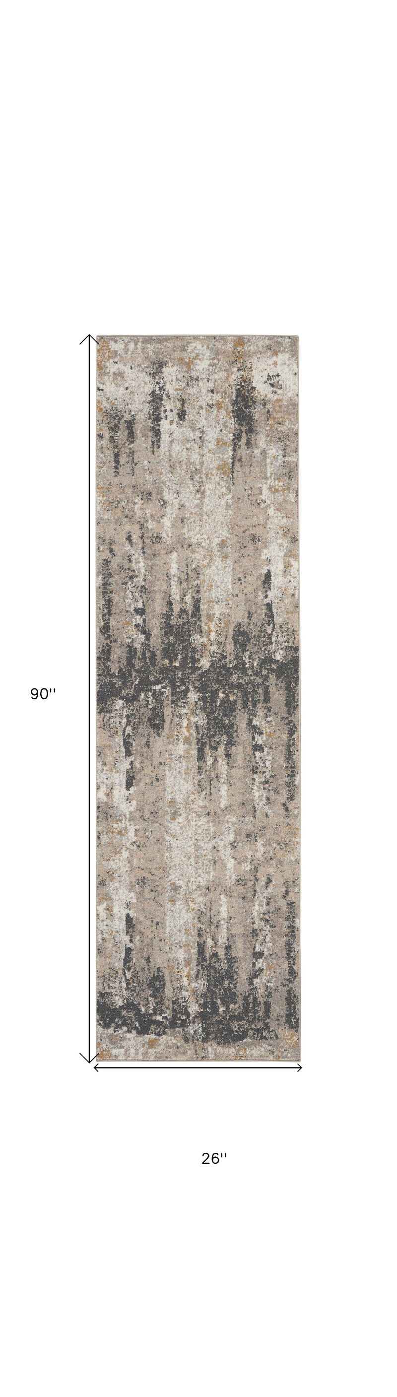 HomeRoots Abstract Runner Rug image number 3