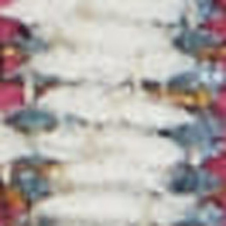 HomeRoots Damask Distressed Area Rug