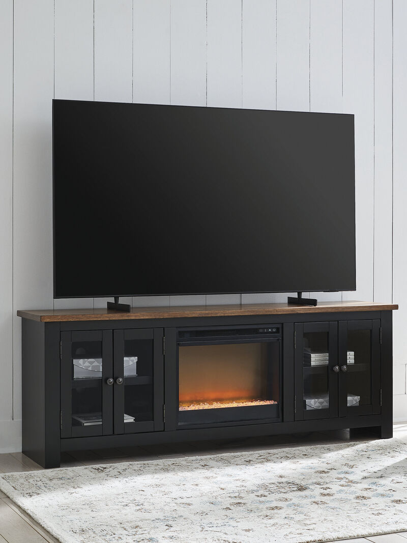 Wildenauer 76" TV Stand with Electric Fireplace image number 1