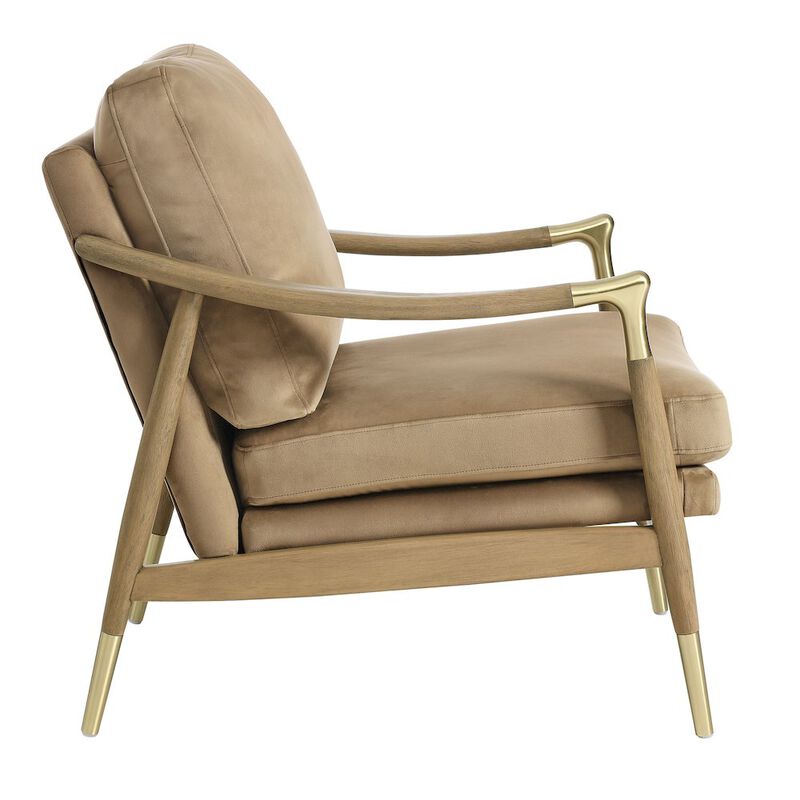 Langford Performance Velvet Accent Armchair image number 3