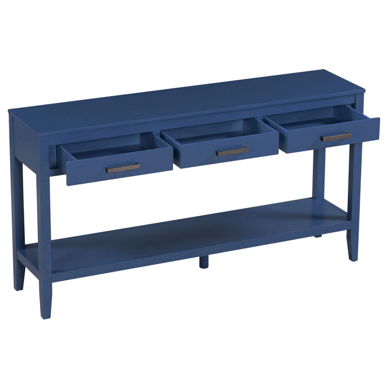 Whisen Contemporary 3-Drawer Console Table with 1 Shelf image number 6