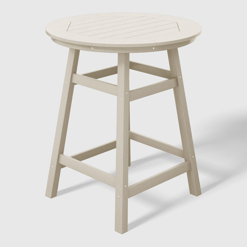WestinTrends Outdoor 35" HDPE Round Patio Counter Height Bar Table