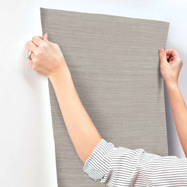 Silk Essence Neutral Faux Fabric Wallpaper