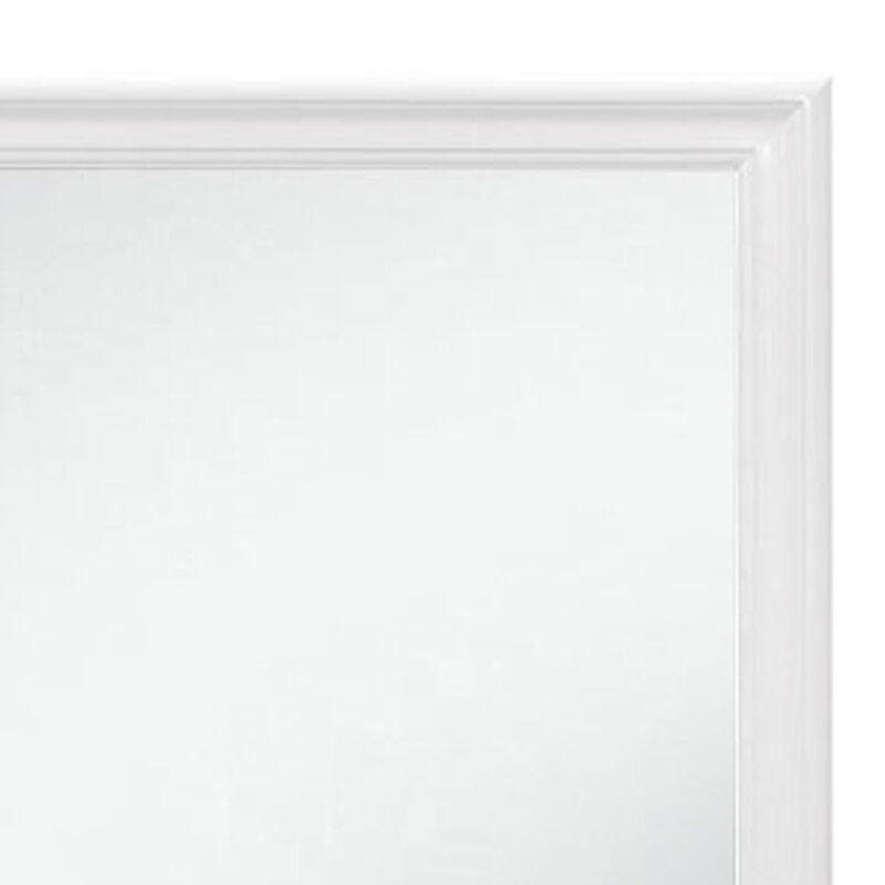 HomeRoots 38" White Square Wood Framed Accent Mirror image number 2