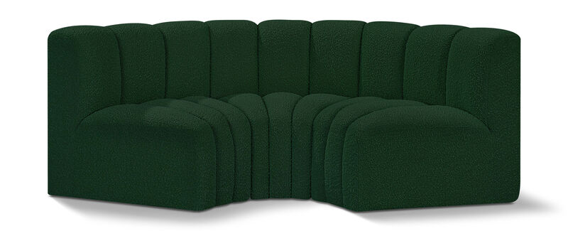 Meridian Furniture Arc Green Boucle Fabric Modular Sofa image number 0