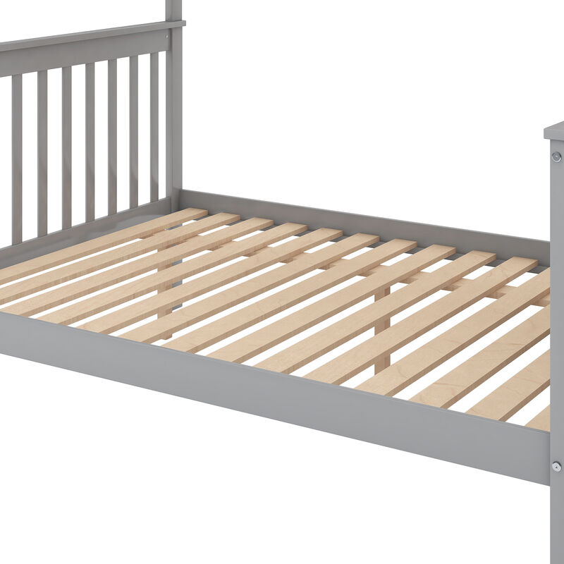 Merax Twin over Full Bunk Bed with Trundle and Staircase