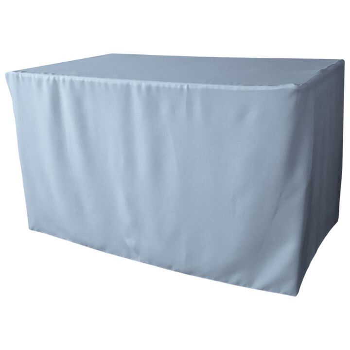 48 x 24 Inch Fitted Tablecloth Polyester Poplin for Banquet & Display Tables