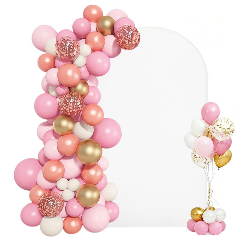 Gold Metal Arch Backdrop Stand with Cover for Wedding and Party Decorations image number 8