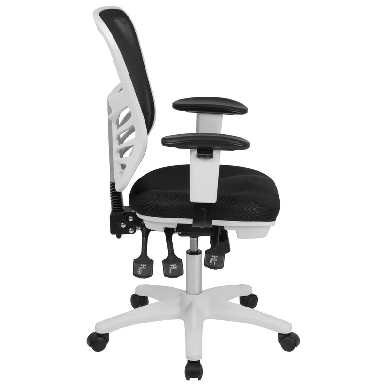 Nicholas Mid-Back Dark Gray Mesh Multifunction Executive Swivel Ergonomic Office Chair with Adjustable Arms image number 7