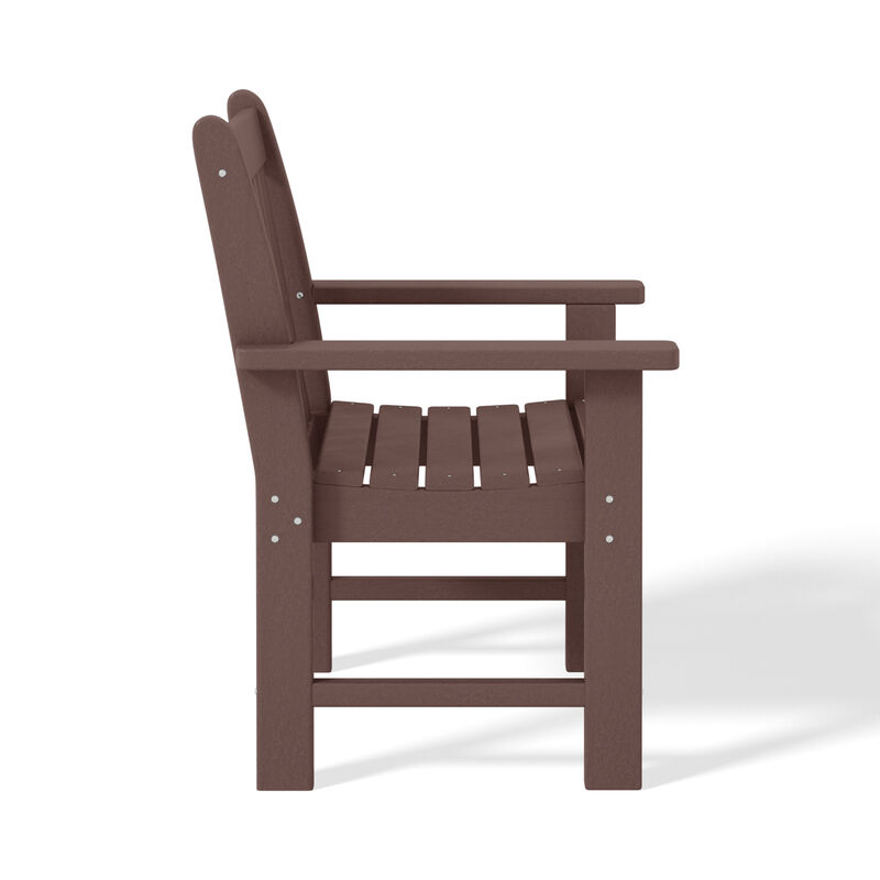 WestinTrends Outdoor Patio HDPE Garden Dining Arm Chair