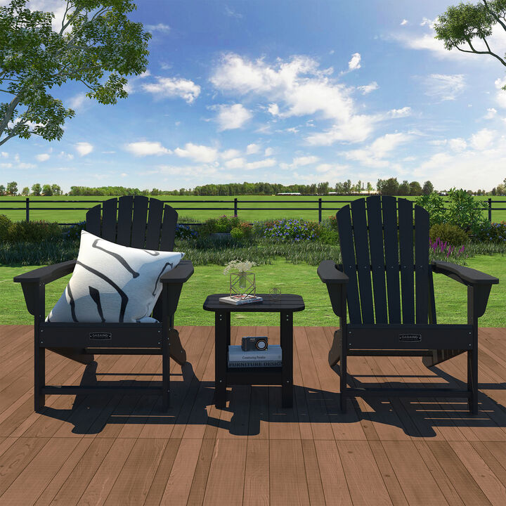 6 back panel fixed Outdoor Adirondack chair with side table