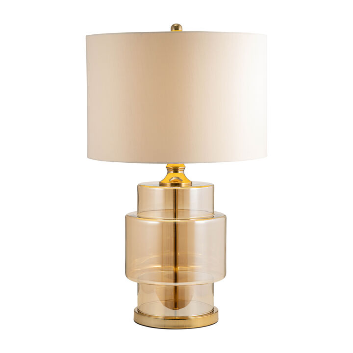 Glass, 30" Lustered Table Lamp