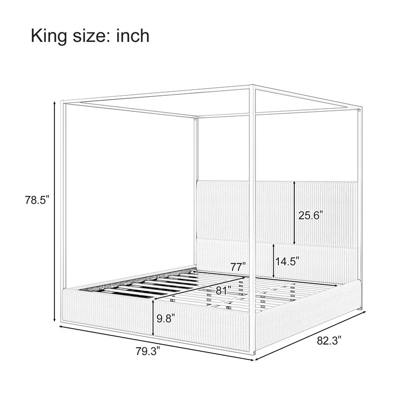 Metal Canopy Bed image number 4