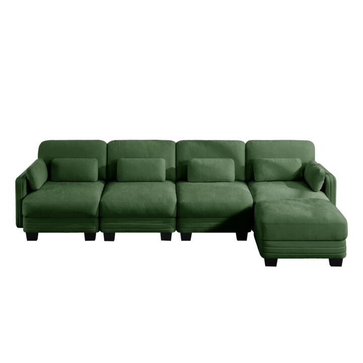 Glel Modern Minimalist Chenille Modular Sectional Sofa